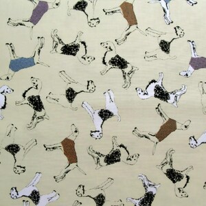 Jane Makower Inprint Beige Terrier Dogs Patchwork Quilting Sewing Dressmaking Fabric