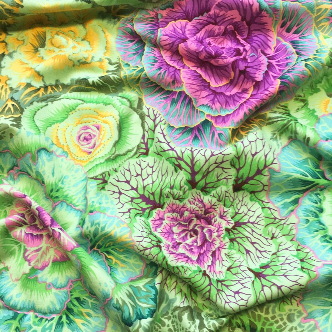 Brassica in Moss Green PWPJ051.MOSSX Philip Jacobs Kaffe Etsy UK