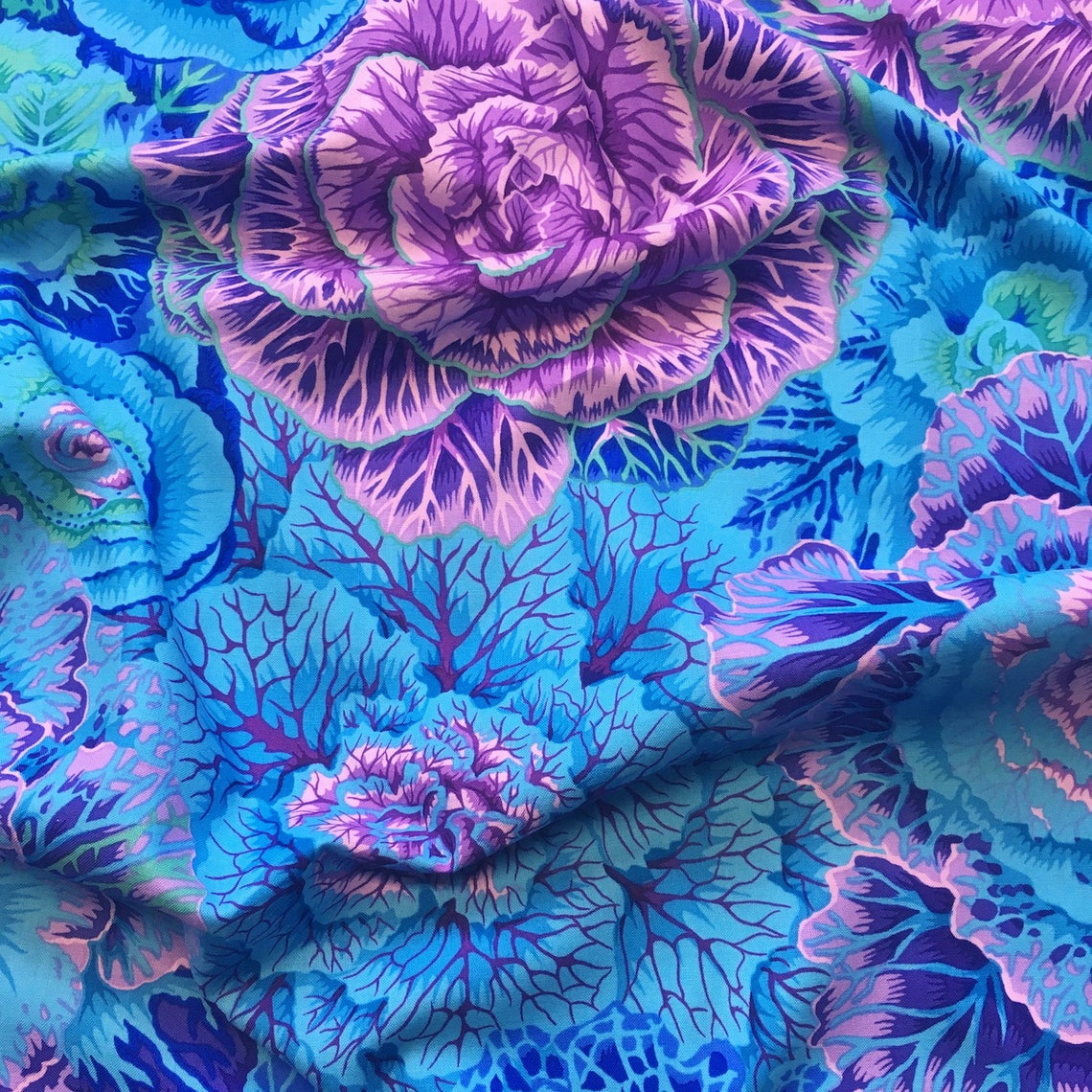 Brassica in Blue PWPJ051.BLUEX Philip Jacobs Kaffe Fassett Etsy UK