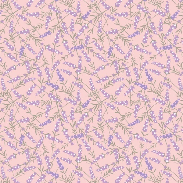 Bee Kind A284.2 - Lavender on pink Lewis and Irene Patchwork Quilting Fabric