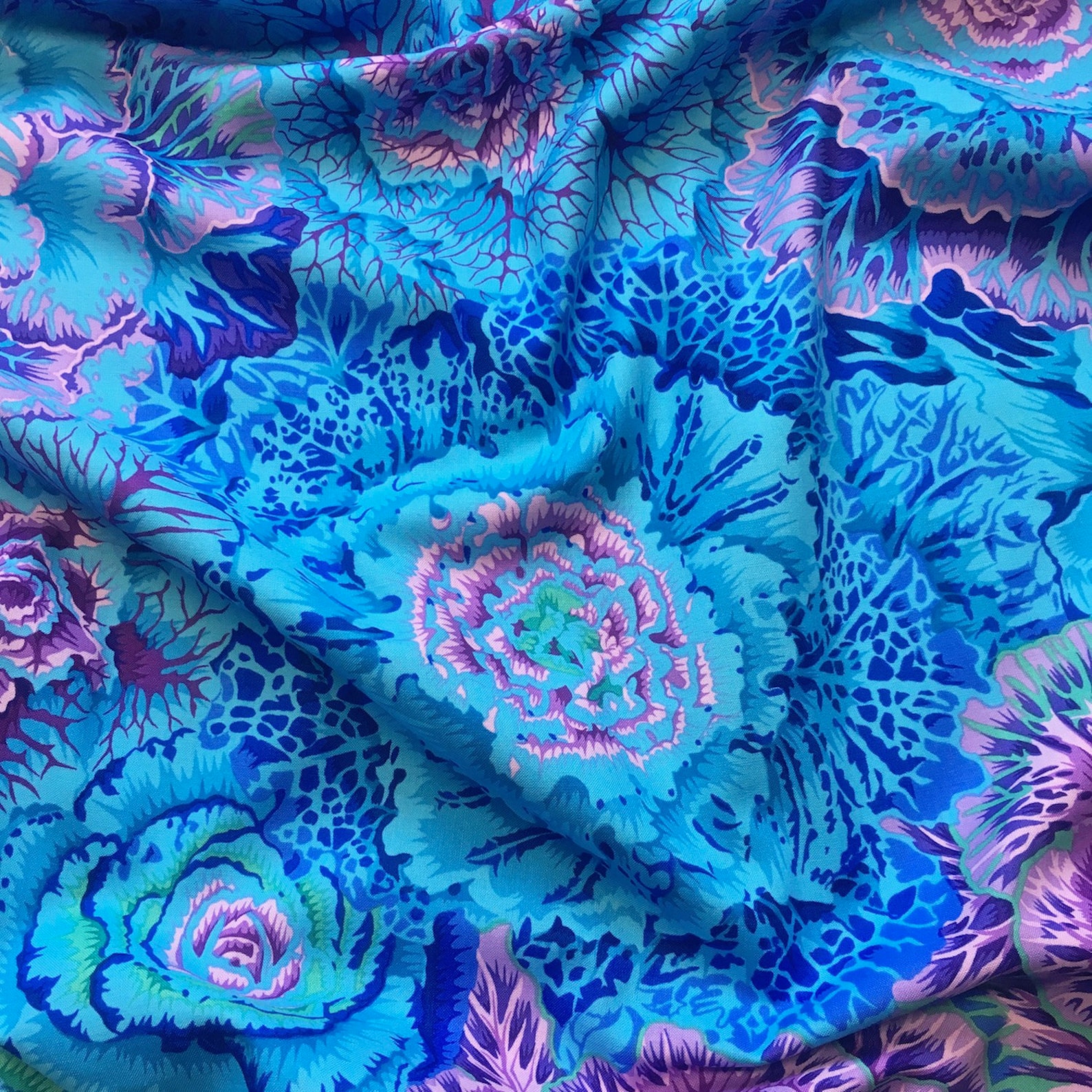 Brassica in Blue PWPJ051.BLUEX Philip Jacobs Kaffe Fassett Etsy UK