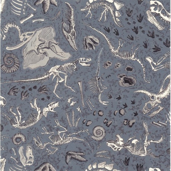 Nutex Lost World DINOSAUR Fossil Jurassic 100/% Cotton Patchwork Craft Fabric