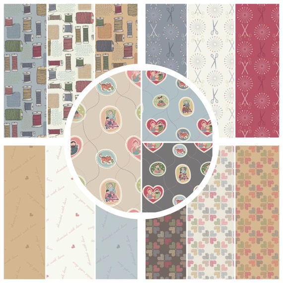 LEWIS & IRENE THREADED WITH LOVE FABRIC 100% COTTON MATERIAL CRAFTS LEWIS & IRENE THREADED WITH LOVE FABRIC 100% COTTON MATERIAL CRAFTS