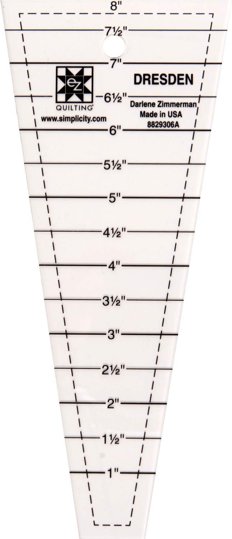 EZ Easy Quilting Dresden Quilt Ruler designed by Darlene | Etsy