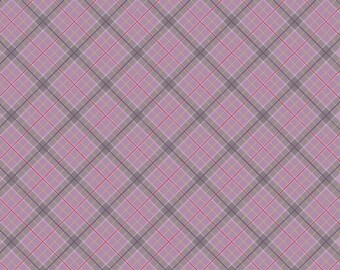 A338.3 Purple check with gold metallic 'Celtic Reflections’ Highland Lewis & Irene Patchwork Quilting Fabric