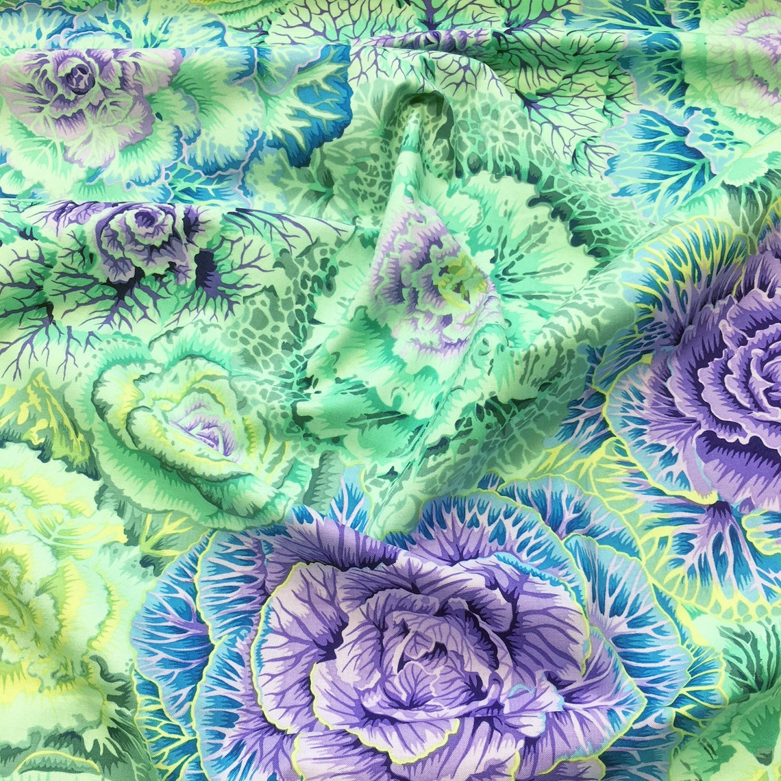 PWPJ051.GREEN Brassica in Green Philip Jacobs Kaffe Fassett Etsy UK