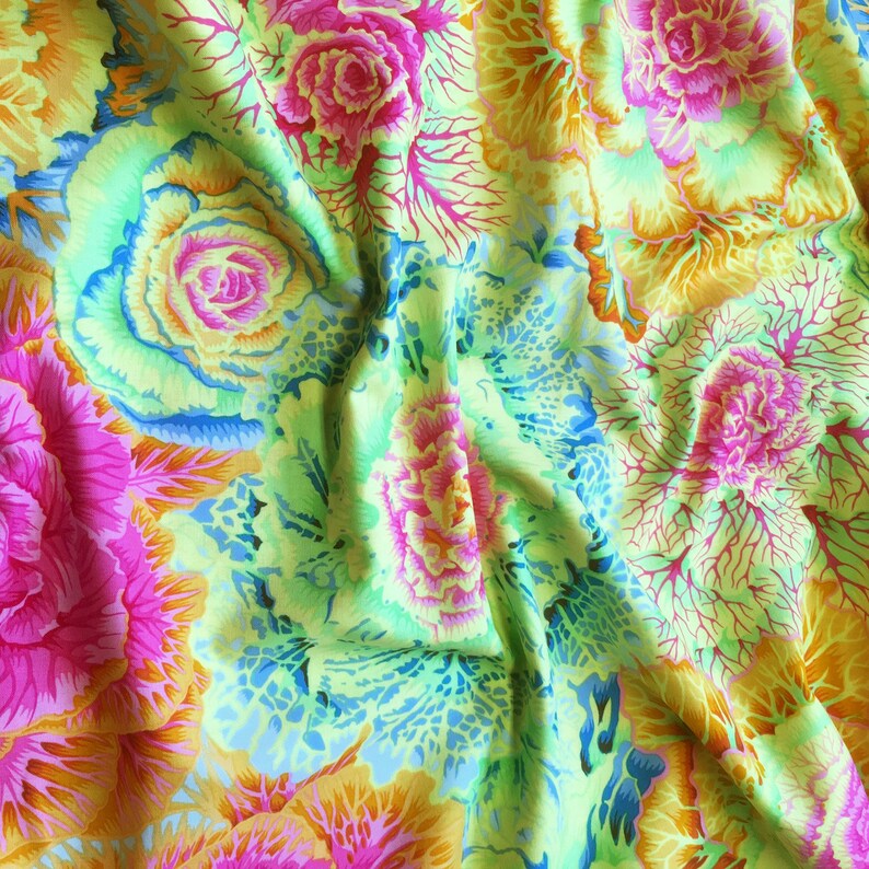 Brassica in Yellow PWPJ051.YELLO Philip Jacobs Kaffe Fassett Etsy UK