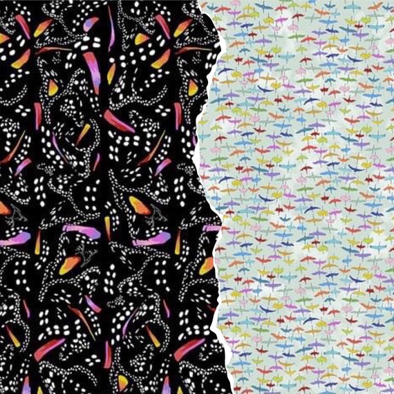 Migration Icebergs Lavender - Lorraine Turner - PER QUARTER METRE Migration Icebergs Lavender - Lorraine Turner - PER QUARTER METRE