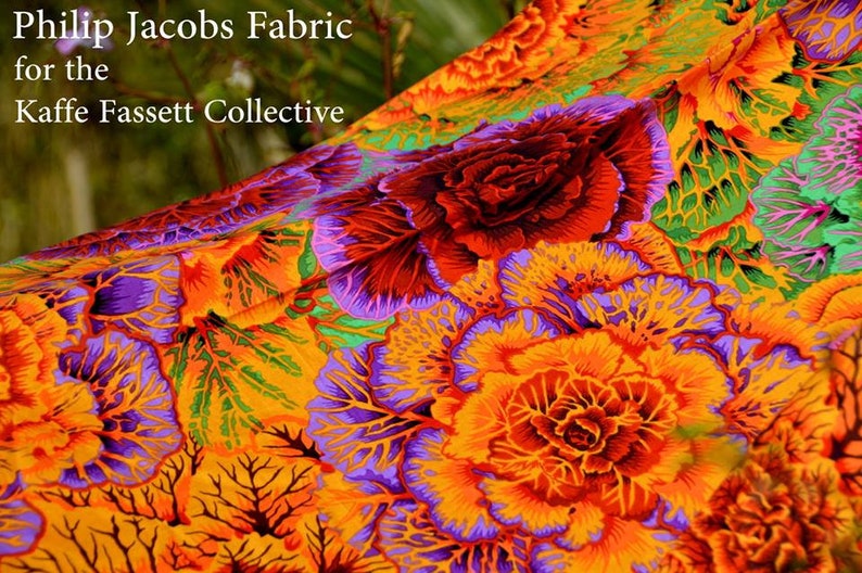 Brassica in Orange PWPJ051.ORANG Philip Jacobs Kaffe Fassett Etsy UK