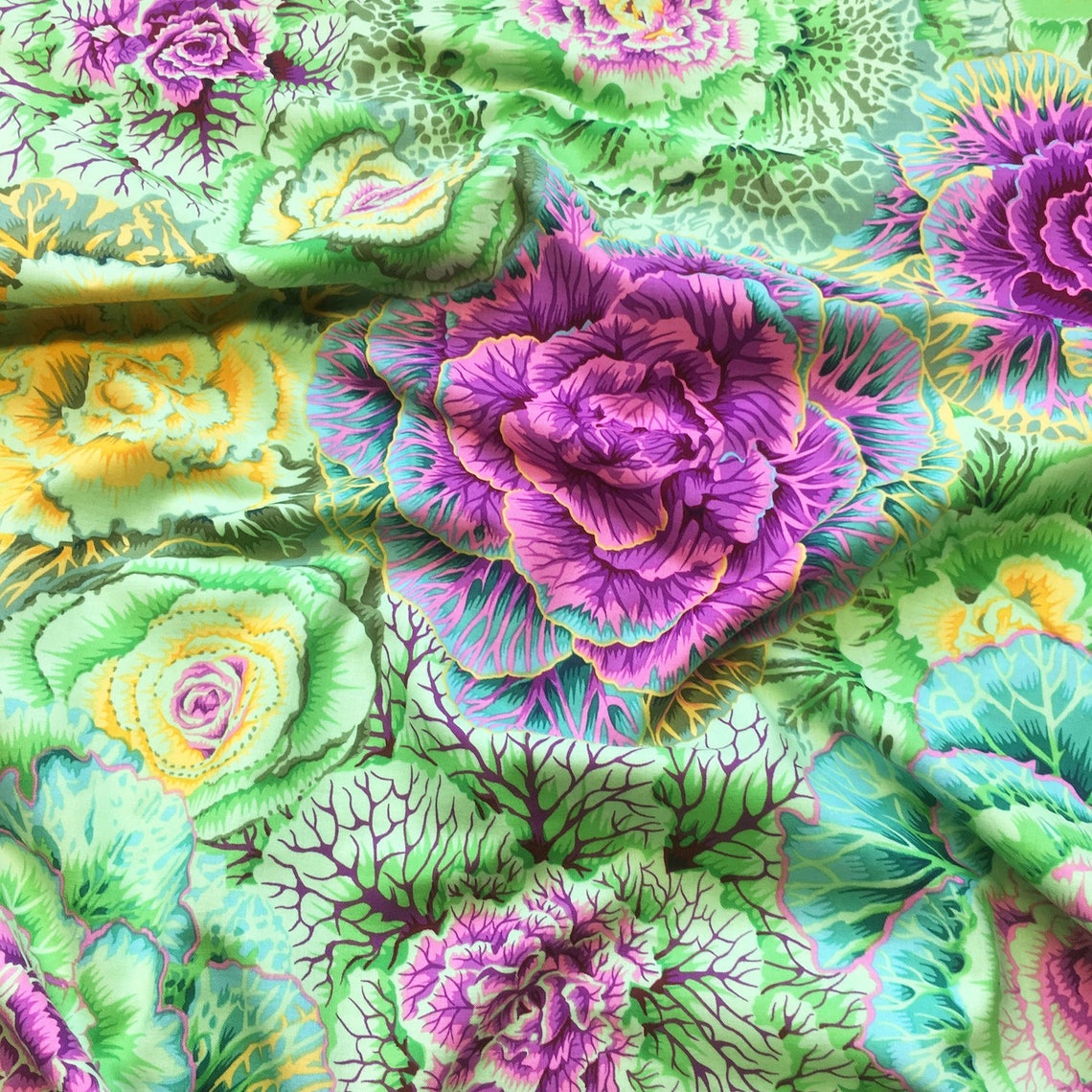 Brassica in Moss Green PWPJ051.MOSSX Philip Jacobs Kaffe Etsy UK