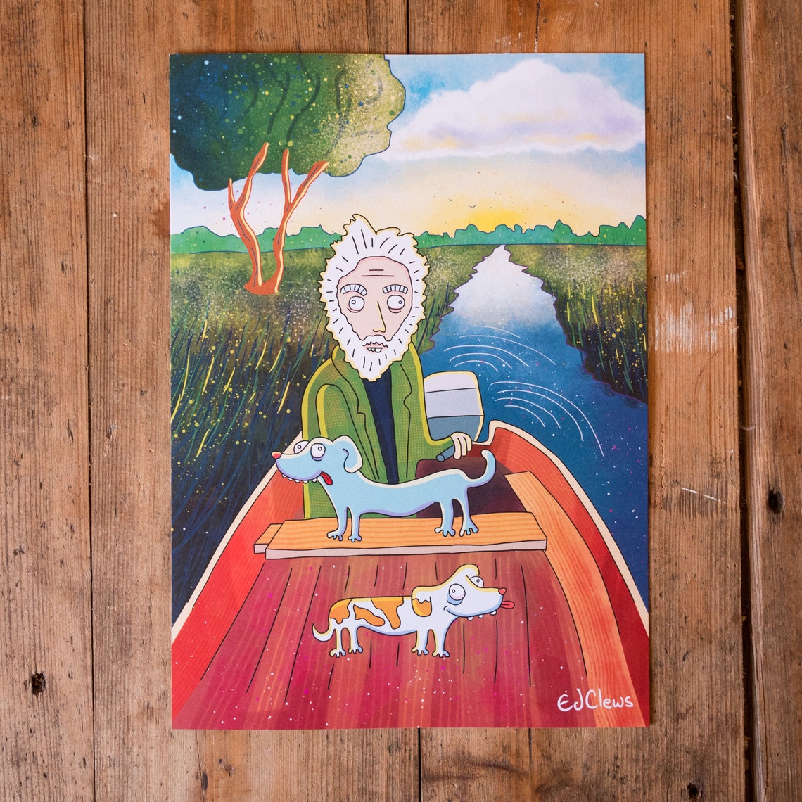 Dog Direction Goodfellas Painting Illustrated A4 Print Etsy