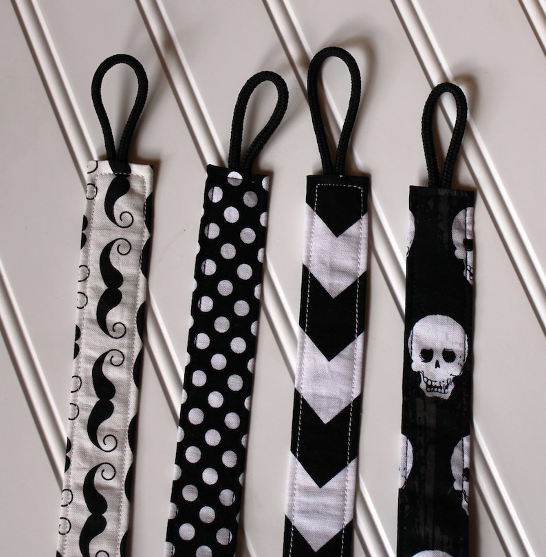 Boys Pacifier or Toy Clip Skull Pacifier Clip Mustache Etsy
