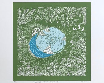 Screen Print UNFRAMED, Limited Edition, Eco-friendly paper: SUMMER 'Nature's Precious Project II'