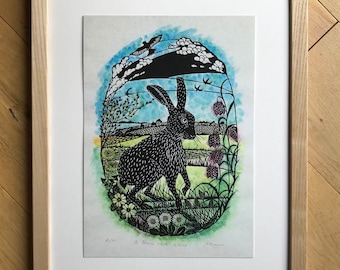 Limited Art Prints A4 UNFRAMED, Numbered & Signed: 'Brown Hare'