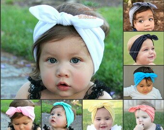 Top knot baby girl headband, 22 colors, baby head wrap, knot headband, baby turban, 1st birthday, newborn headband, baby boho headband