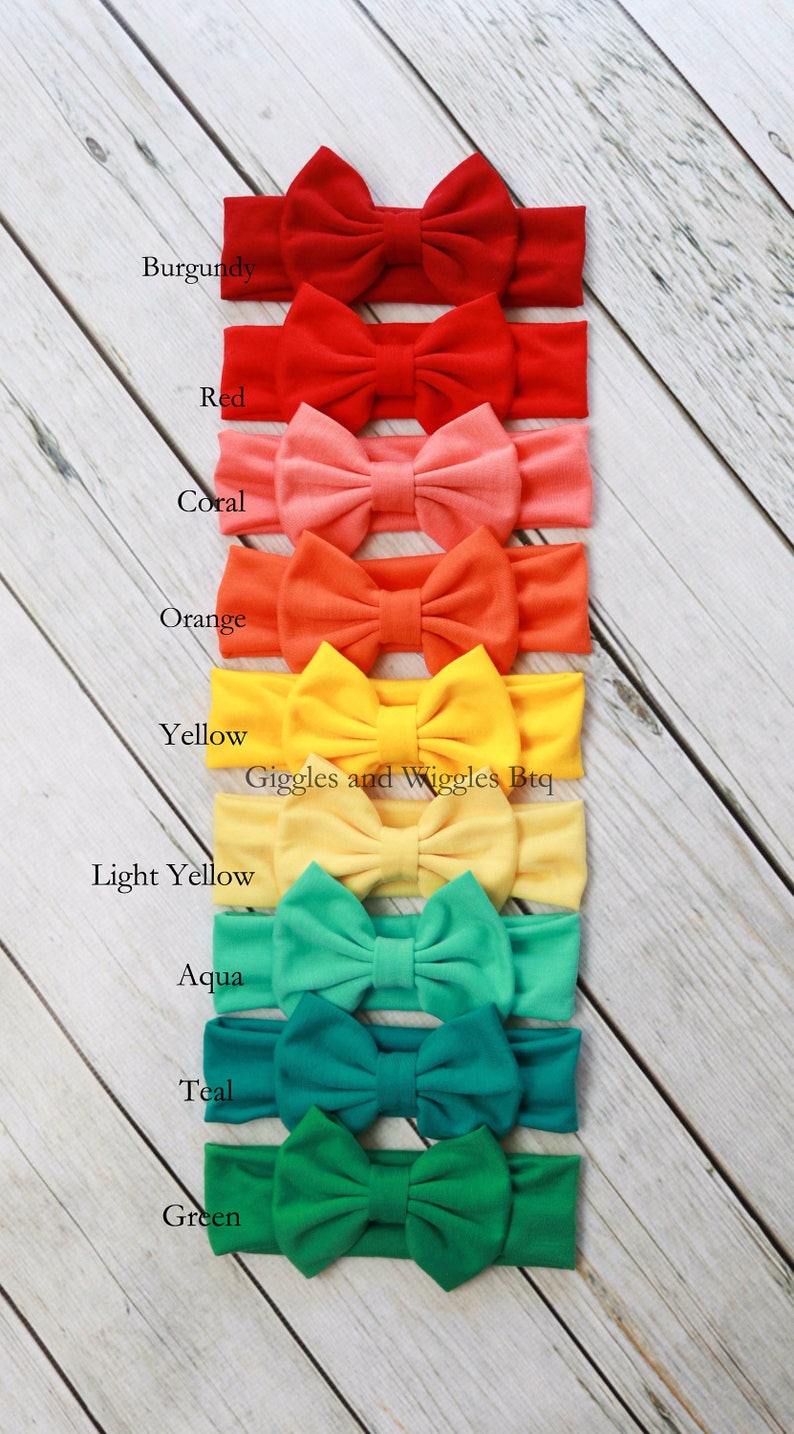 pink bow hair bows for babies baby girl headwrap Baby headbands hair bands Baby bow headband set 25 colors infant headbands