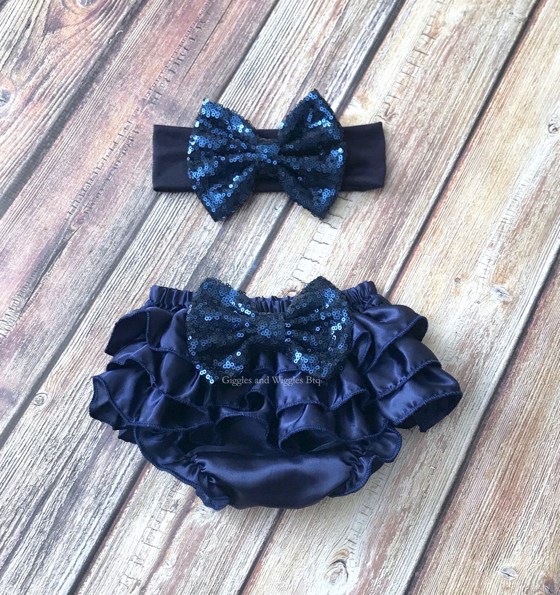 Baby girl clothes navy blue bloomers infant girl clothing Etsy