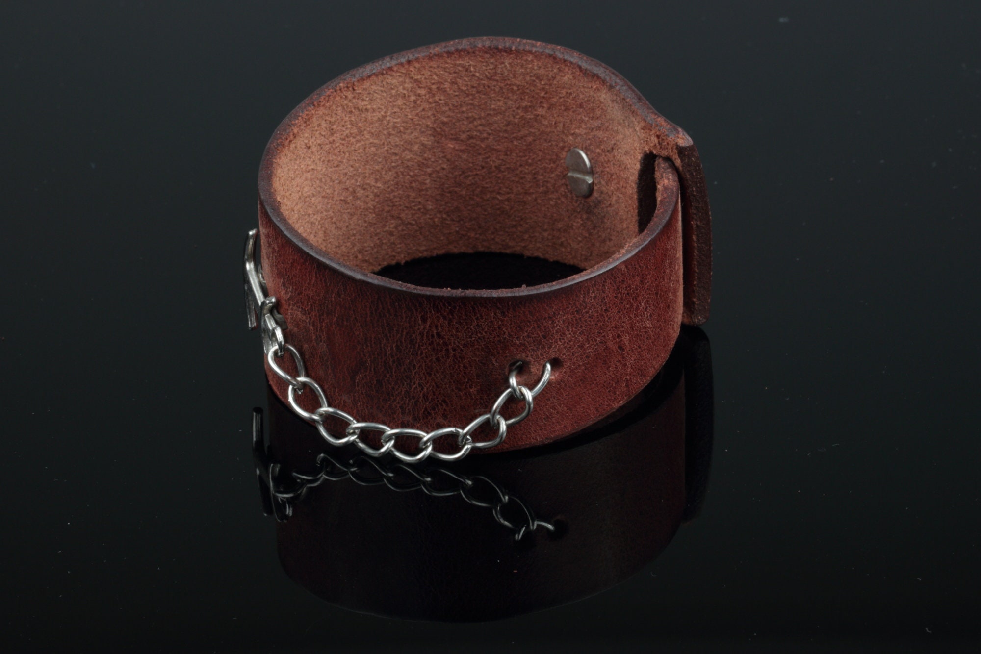 Custom Leather Cuff Bracelet for Women Genuine Leather Wrap | Etsy