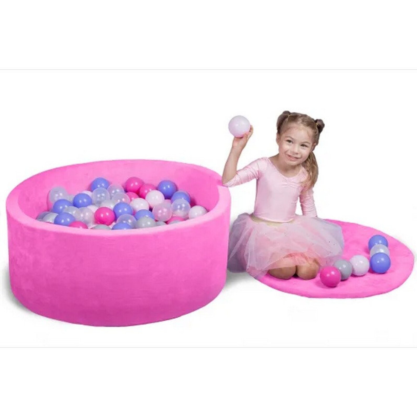 Pink Dry Pool Ball Pit With 200 Balls 80x40cm / Etsy