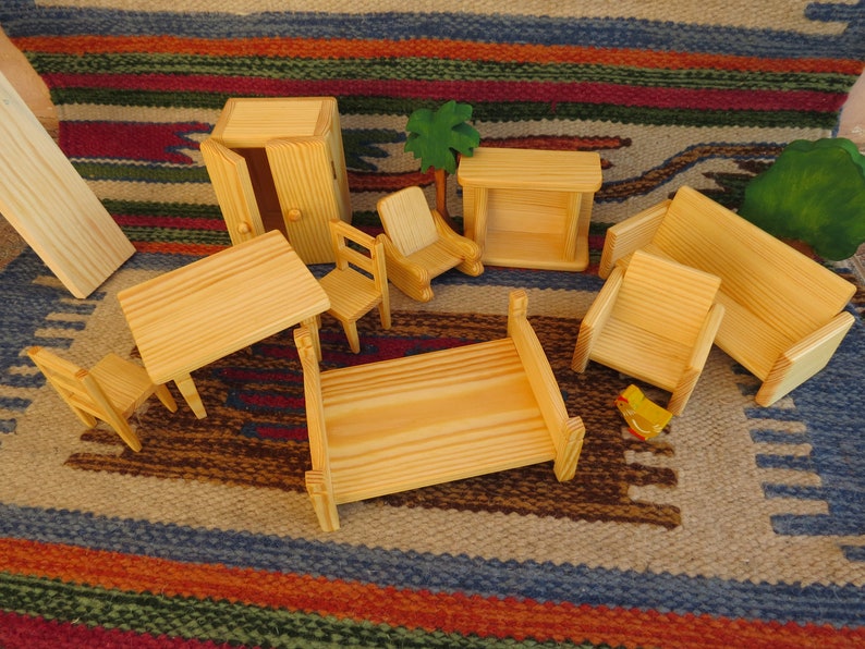 Handmade Miniature wooden furniture for dollhouse scale Etsy