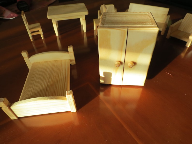 Handmade Miniature wooden furniture for dollhouse scale Etsy