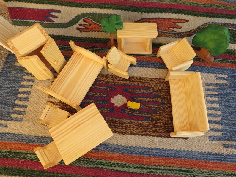 Handmade Miniature wooden furniture for dollhouse scale Etsy