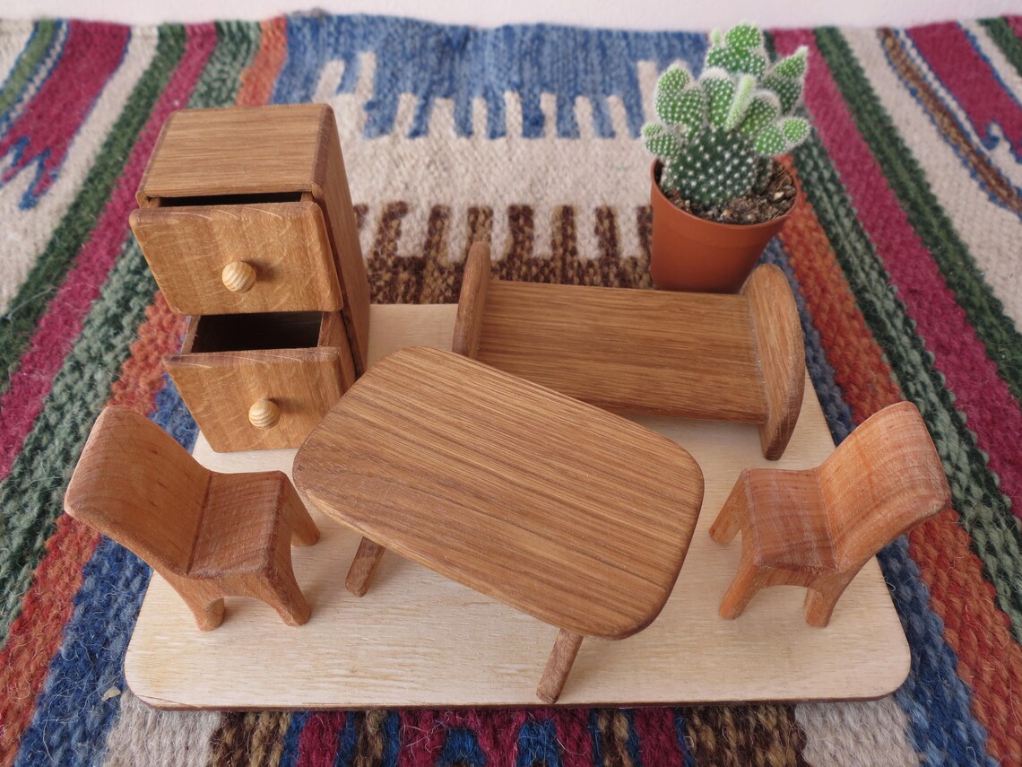 Handmade Miniature Wooden Furniture for Forest Dollhouse Etsy