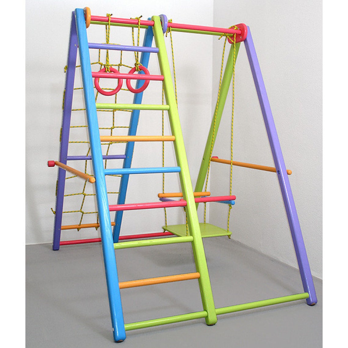 Wooden Playground for home and yard indoor outdoor wall bars Etsy