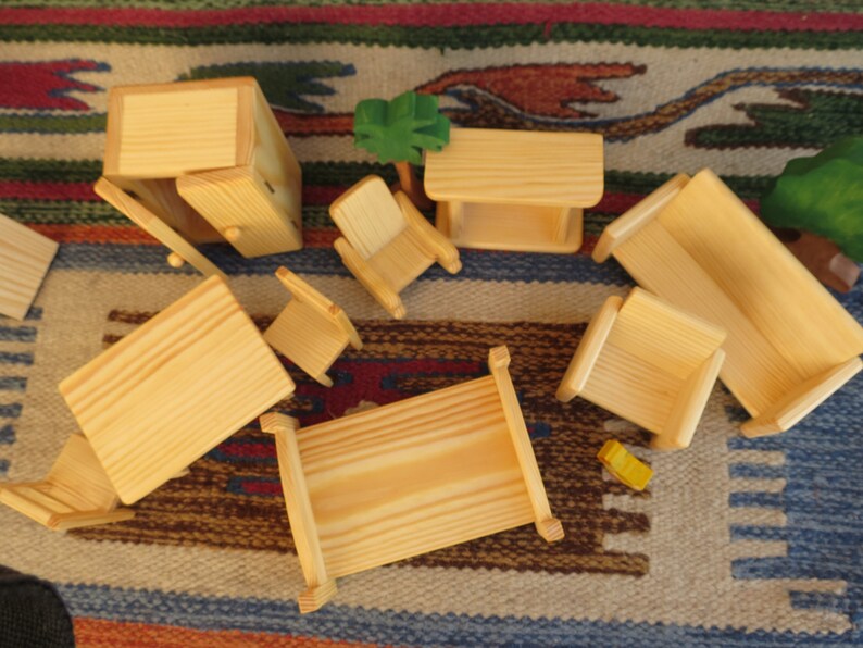 Handmade Miniature wooden furniture for dollhouse scale Etsy
