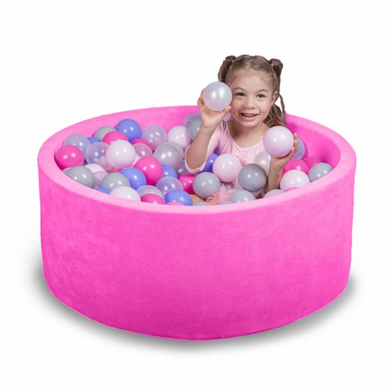 Pink Dry pool ball pit with 200 balls 80x40cm / Etsy