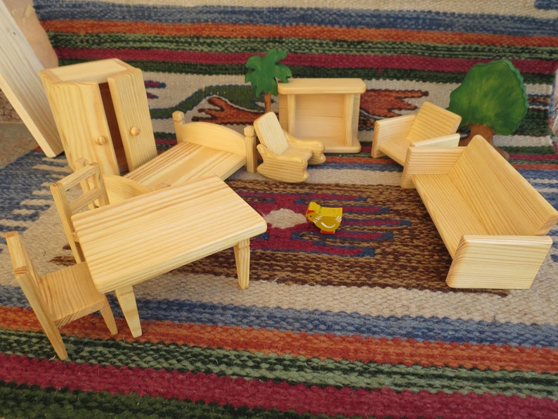 Handmade Miniature wooden furniture for dollhouse scale Etsy