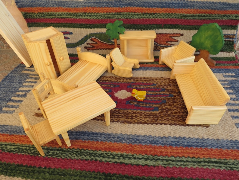 Handmade Miniature wooden furniture for dollhouse scale Etsy