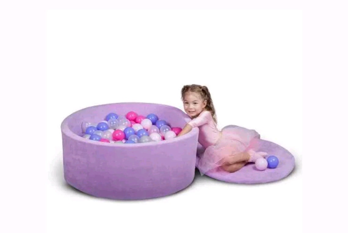Purple Dry pool ball pit with 200 balls 80x40cm / Etsy