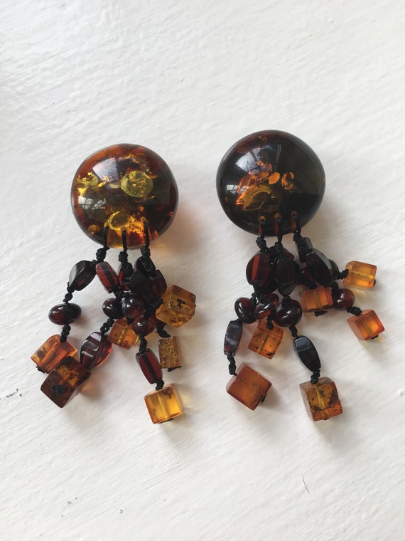 Amber Chandelier Earrings