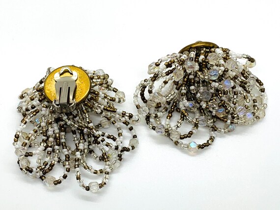 Vintage Beaded Statement Earring - image 6