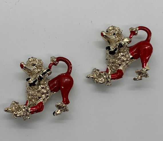 Poodle Pins, 1950s, Set of Two - image 1