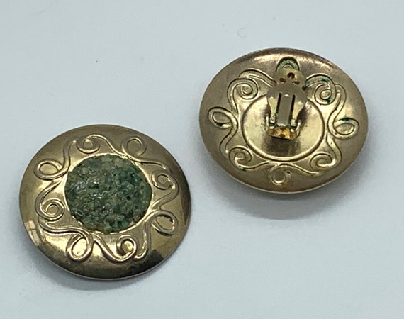Large Circular Statement Earrings, Vintage - image 3