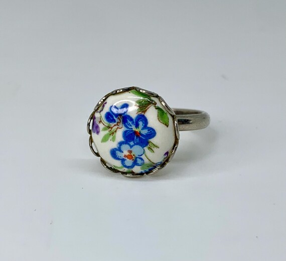 Vintage Floral Ring, Adjustable