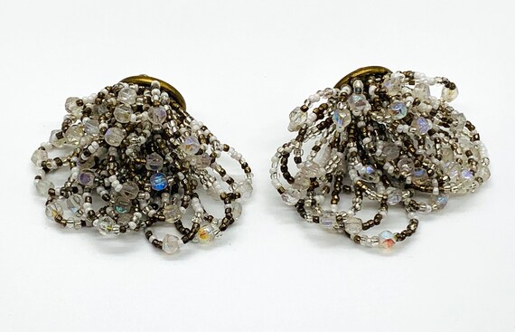 Vintage Beaded Statement Earring - image 8