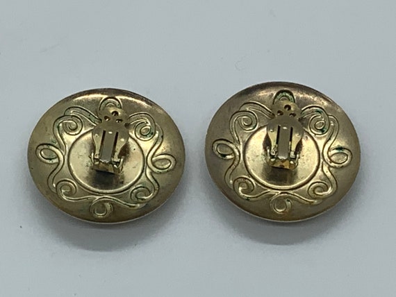 Large Circular Statement Earrings, Vintage - image 4