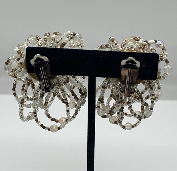 Vintage Beaded Statement Earring - image 5