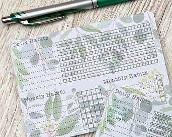 Habit Tracker Notepad; A6 Notepad; Habit Tracking; Planner Insert