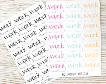 Work Shift Stickers; Work Stickers; Planner Stickers; Functional Stickers; Erin Condren compatible; Hobonichi Sized Stickers; Filofax