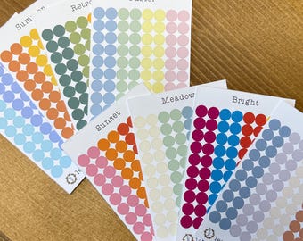 Micro Dot Planner Stickers; Colour Coding Stickers; Bullet Journal Stickers; TN Stickers: Vinyl Matte; Monthly Stickers; Weekly Stickers