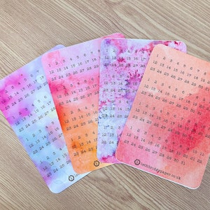 Pegatinas para planificador con fecha y puntos en acuarela; iconos de calendario; pegatinas Bujo; pegatinas TN: vinilo mate; pegatinas mensuales; pegatinas semanales