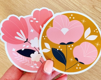 Die Cut Flower Vinyl Stickers; Notebook Stickers; Kawaii Stickers; Cute Stickers; Pretty Stickers