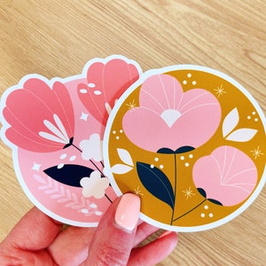 Die Cut Flower Vinyl Stickers; Notebook Stickers; Kawaii Stickers; Cute Stickers; Pretty Stickers