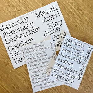 Hobonichi Monthly Type Aufkleber; Taschenplaner Aufkleber; Hobonichi Aufkleber; Kalender Sticker