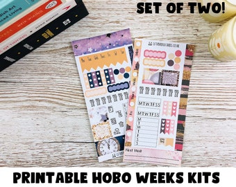 New Year Hobonichi Weeks Weekly Kits; Winter Kit; Weekly Sticker Kit; Hobonichi Techo Sticker; Hobonichi Stickers; Printable Kit