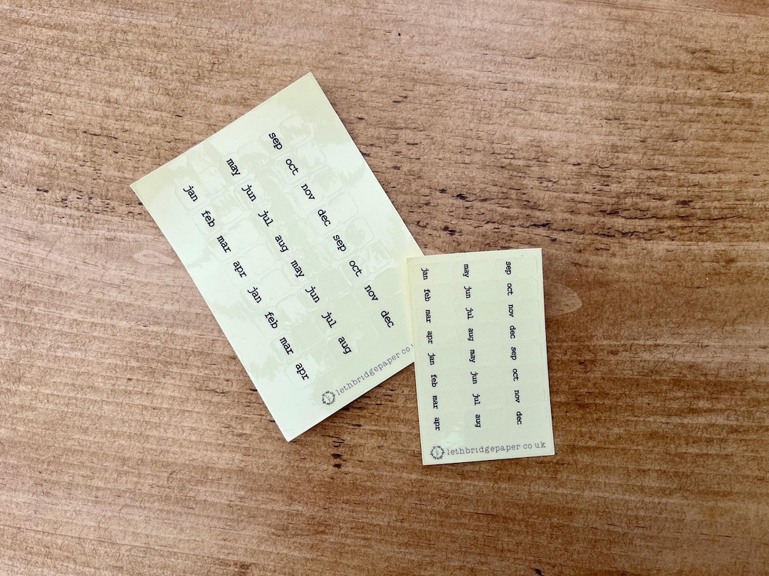 Tab On Sticker CLEAR Monthly Planner Tab Stickers; Planner Tabs; Index Tabs; Planner ...